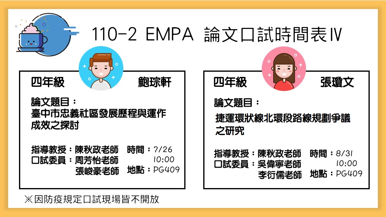 110-2 EMPA 論文口試時間表Ⅳ
